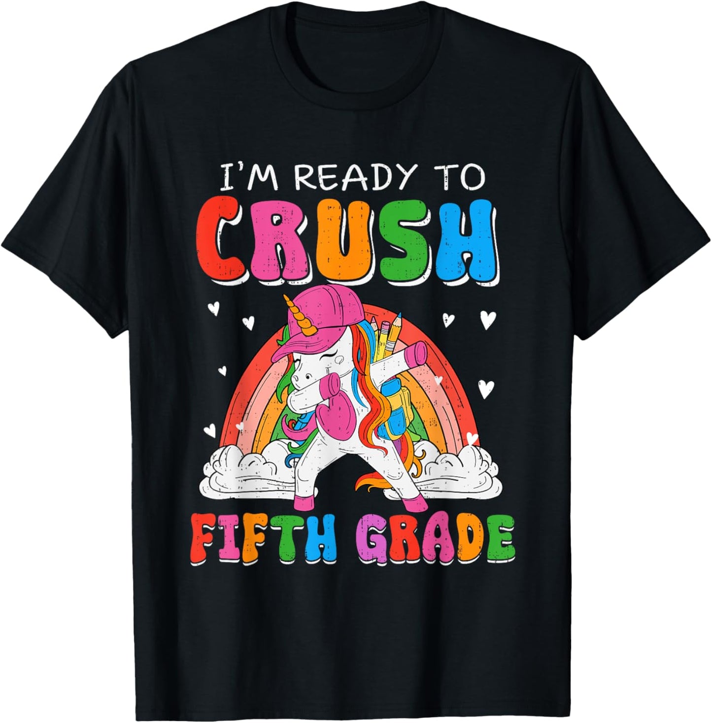 Ready to Crush 5th Grade Unicorn Back to School Tee by TeeBrew