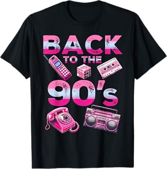 Back To 90's 1990s Vintage Style Nineties Retro Party T-Shirt