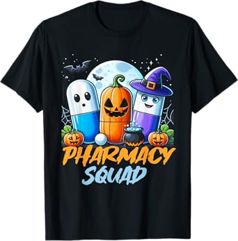 Funny Pills Pharmacy Pharmacist Squad Halloween Costume T-Shirt