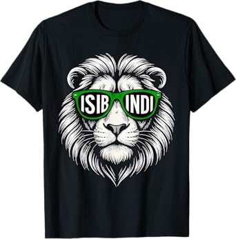 Isibindi Green Frame Lion Courage House Spirit T-Shirt