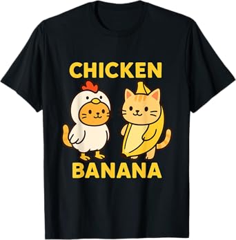 Funny Cat Chicken Banana T-Shirt