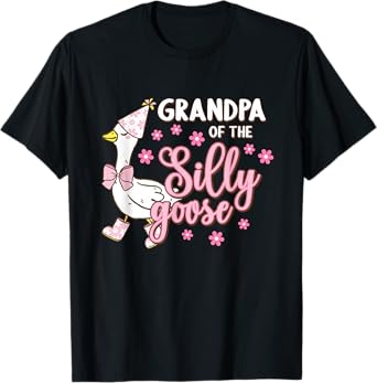 Grandpa Of The Silly Goose First Birthday Family Matching T-Shirt