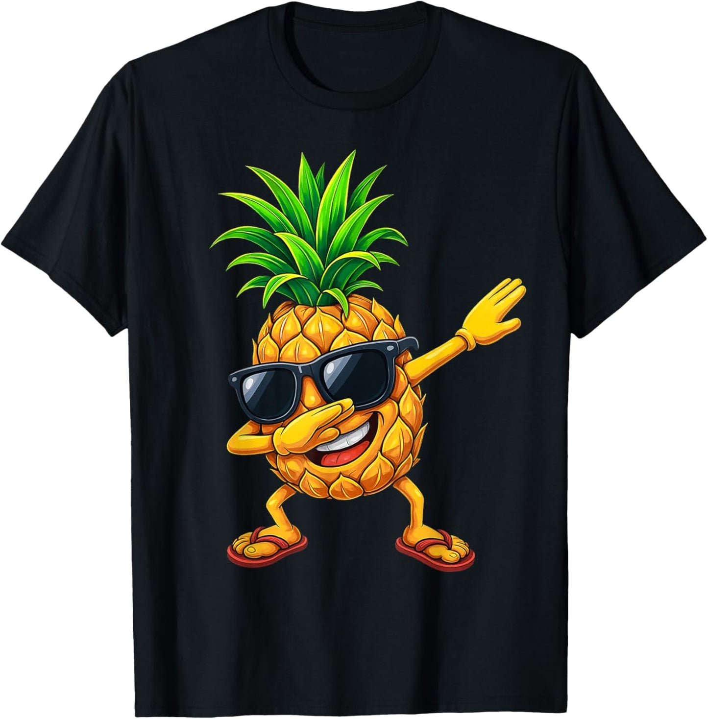 Dabbing Pineapple Sunglasses Aloha Beaches Hawaii Hawaiian T-Shirt