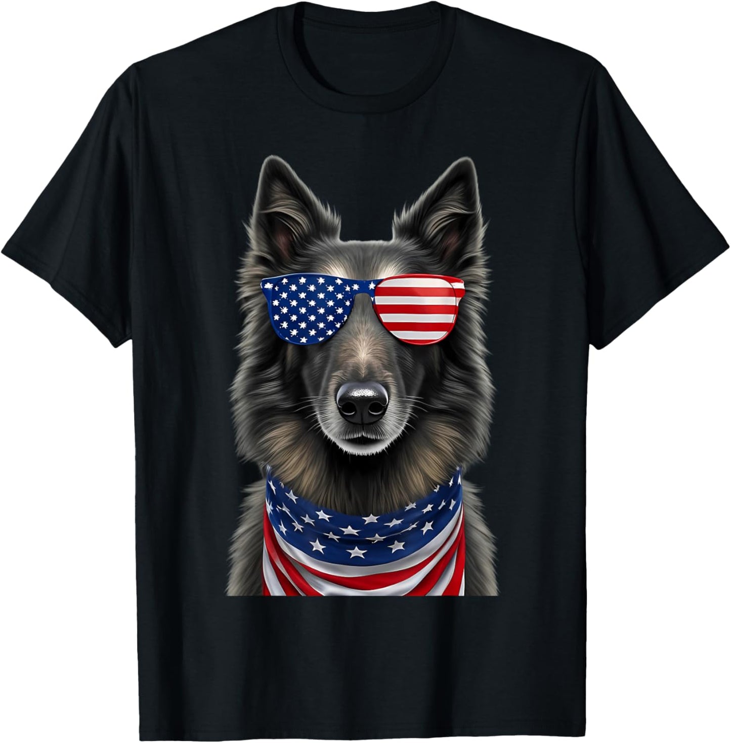 Belgian Sheepdog Dog 4th Of July American Independence Day T-Shirt