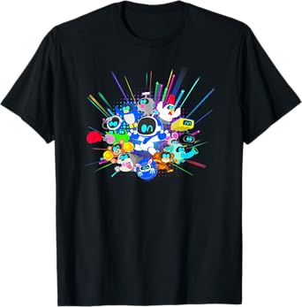 Playstation Astrobot And Friends Power Up Group Shot T-Shirt
