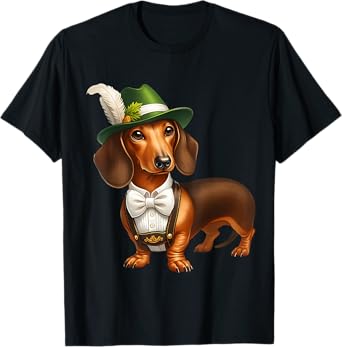 Oktoberfest Festival Dachshund Dog Drinking Beer Drinker T-Shirt