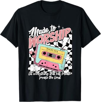 Made To Worship Psalms 150:6 Retro Style T-Shirt