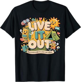 Live It Out Bible School Vbs 2025 Christian Youth Camp Jesus T-Shirt