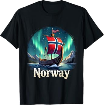 Travel To Norway Family Matching Outfits Norway Viking Ship T-Shirt