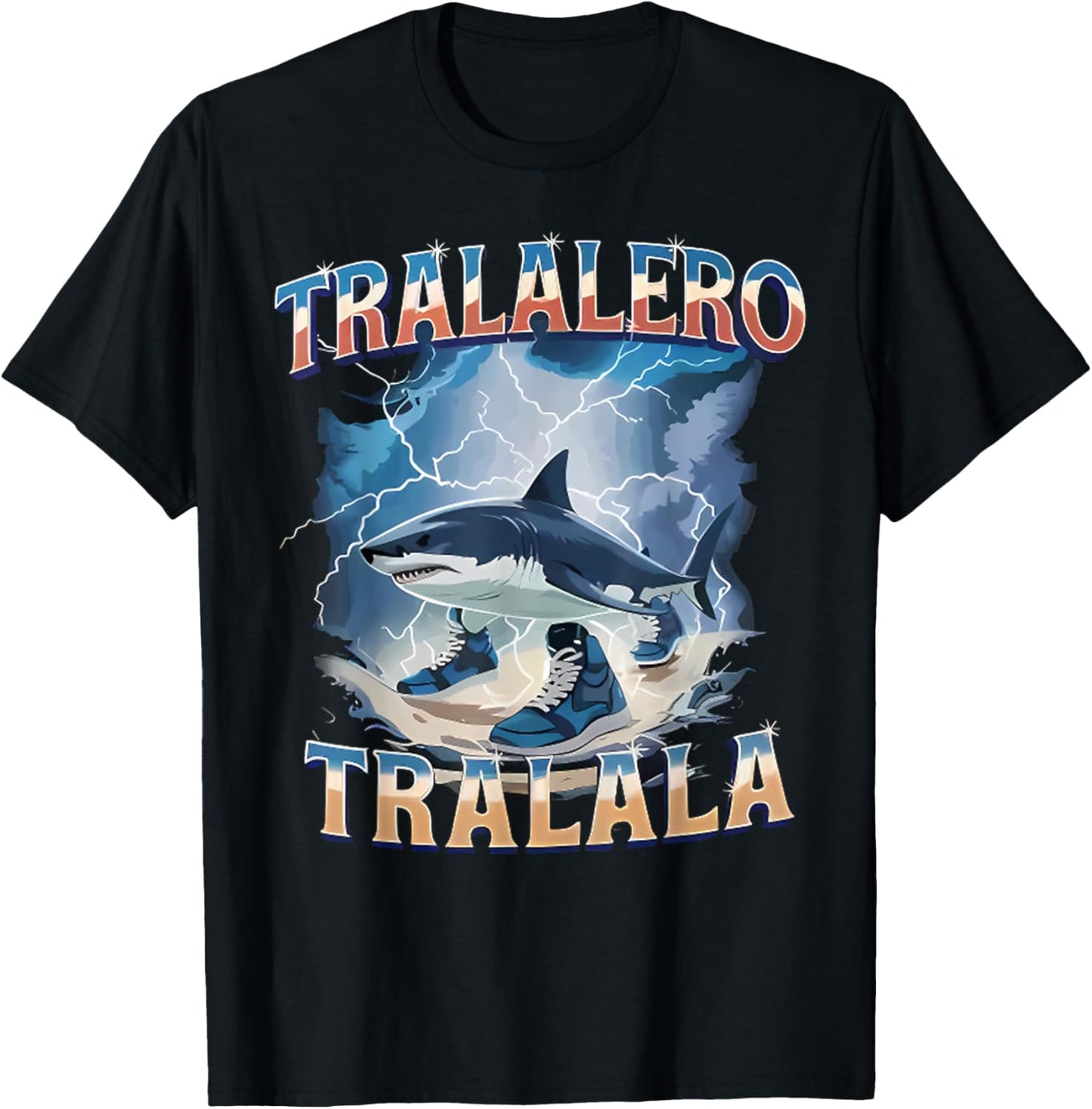 Tralalero Tralala Funny Shark Italian Brainrot Meme T-shirt by TeeBrew