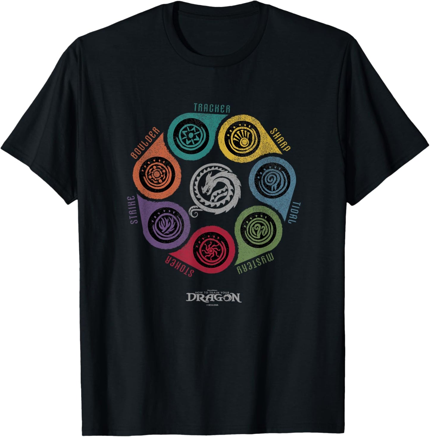 DreamWorks Dragons Dragon Class Color Wheel T-Shirt