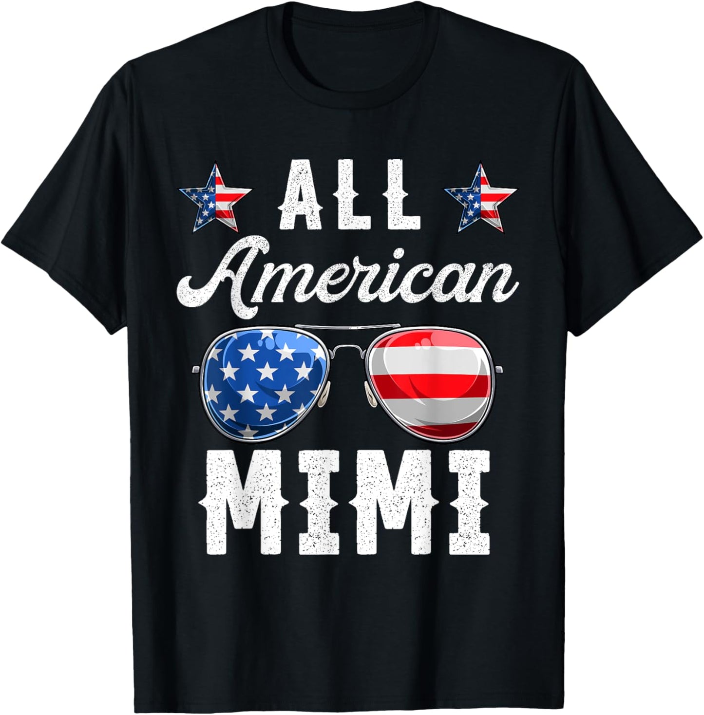 Family Shirts All American Mimi, 4th Of July Patriotic Women T-Shirt