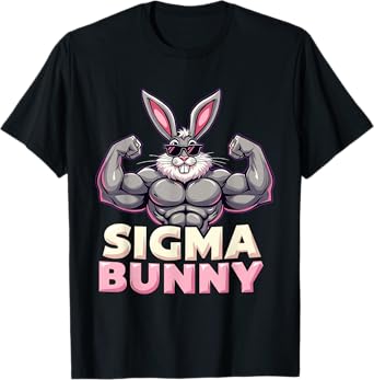Jacked Sigma Easter Bunny 2025 Rizzler T-Shirt