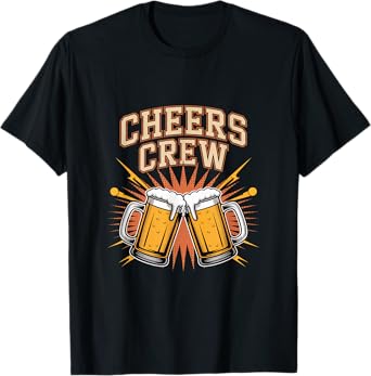 Cheers Crew Clinking Beer Mugs T-Shirt