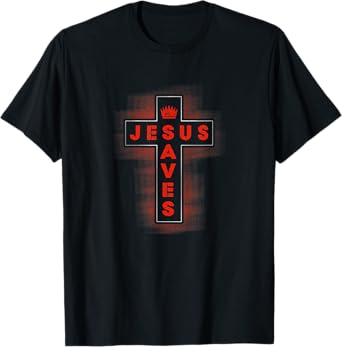 Jesus Saves Cross Crown T-Shirt