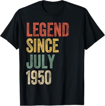 Legend 1950 75th Birthday Gifts for Men Women 75 Year Old T-Shirt