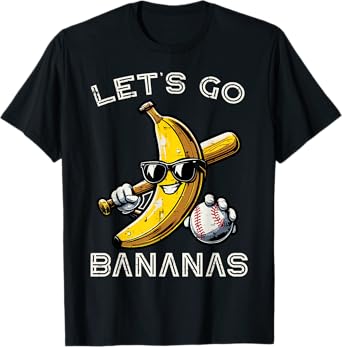Lets Go Banana Retro Boys Kids Men Youth T-Shirt