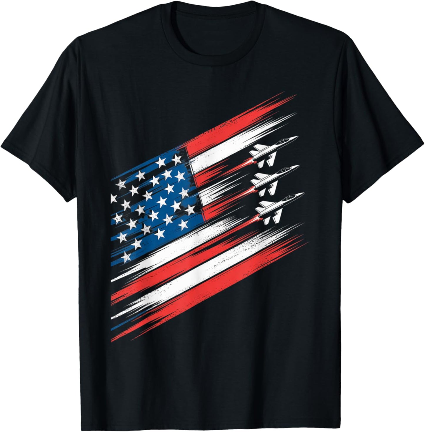 4th Of July Jet American Flag Patriotic Usa For Men Boys T-shirt