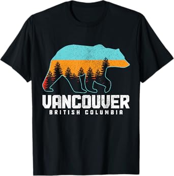 Vancouver BC British Columbia Canada Bear Pride Vintage T-Shirt