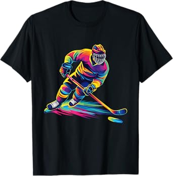 Hockey Player Graphic T-Shirt