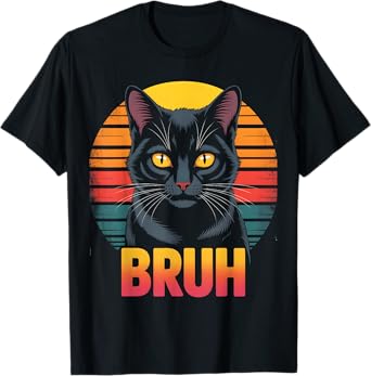 Funny Cat Bruh For Teens Boys Girls Men Women Meme Graphic T-Shirt