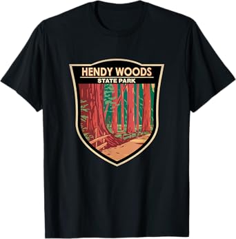 Hendy Woods State Park California Badge Vintage T-Shirt