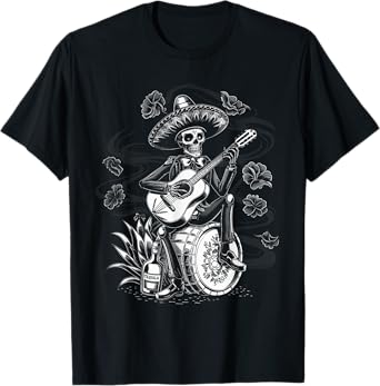 Mexico Vintage Skeleton Tequila Dia De Los Muertos Mexican T-Shirt