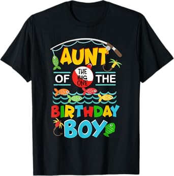 O Fish Ally One Birthday Outfit Aunt Of The Birthday Boy T-Shirt