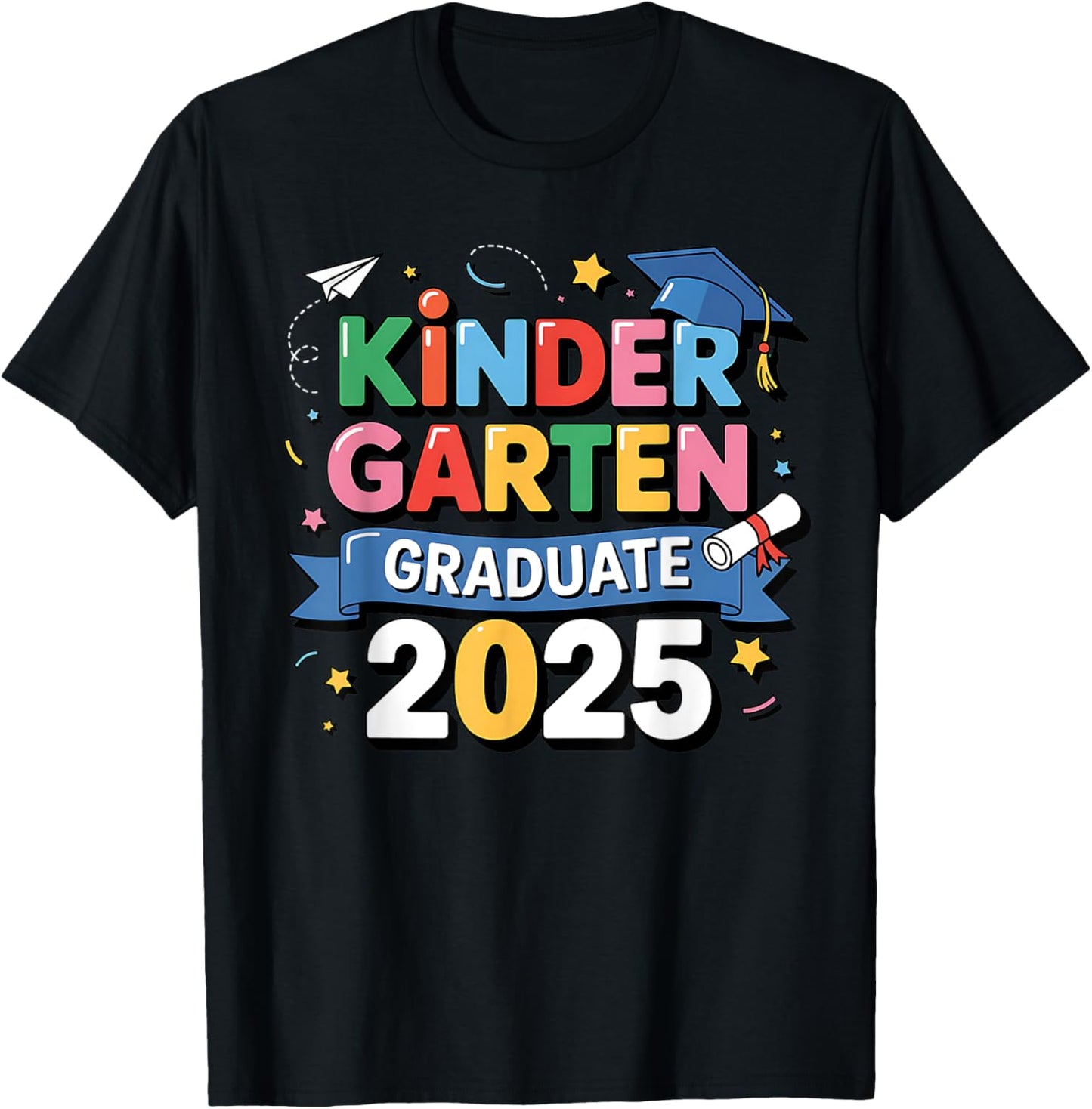 Kindergarten Graduation 2025 Graduate Kids Boys Girls Grad T-Shirt