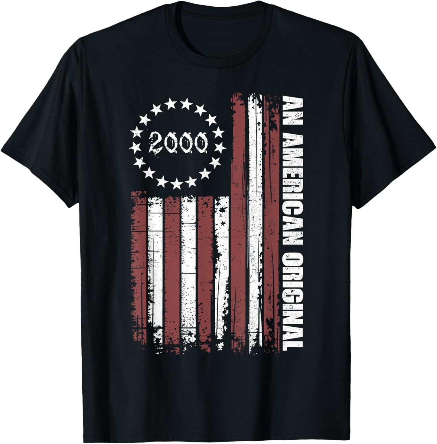 American Original Vintage American Flag Born 2000 Birthday T-Shirt