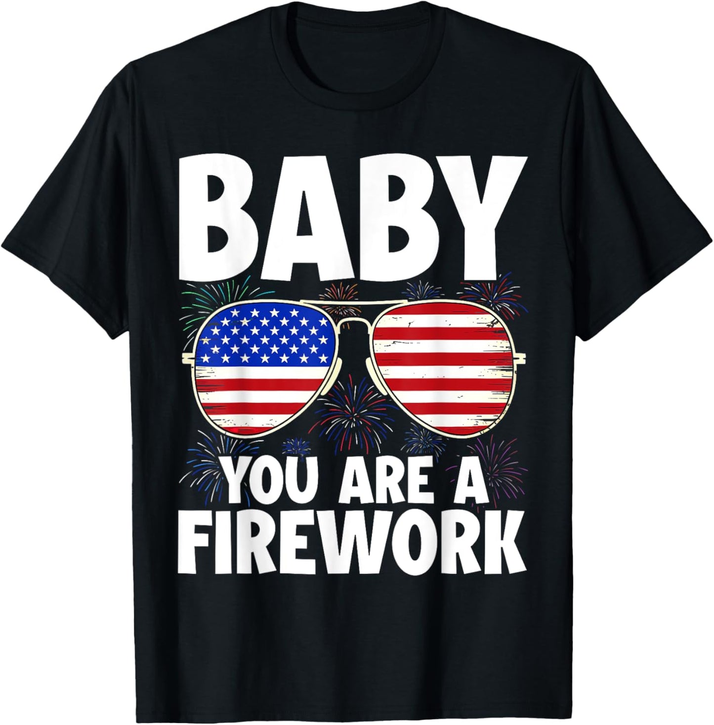 Groovy Baby You're A Firework 4th Of July American Flag T-shirt