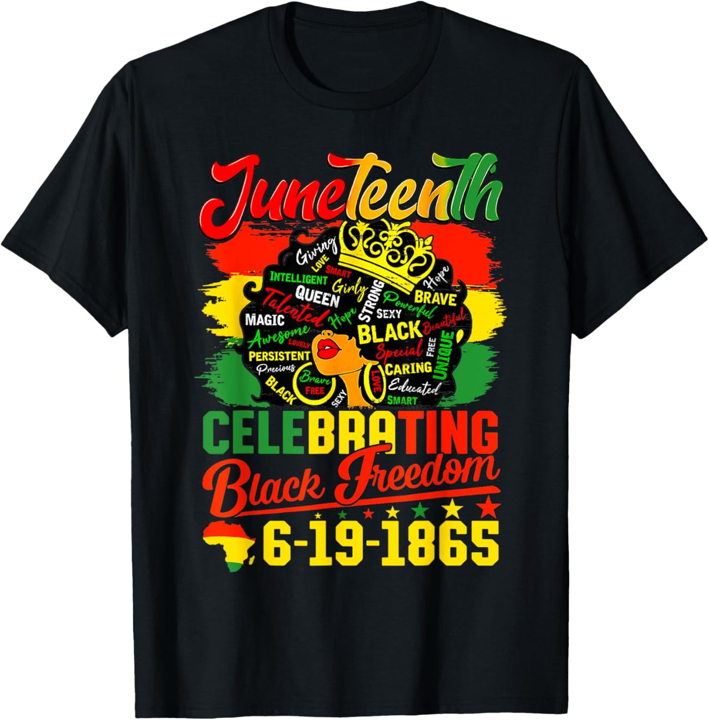 Juneteenth Flag Celebrating Black Freedom Juneteenth 1865 T-Shirt