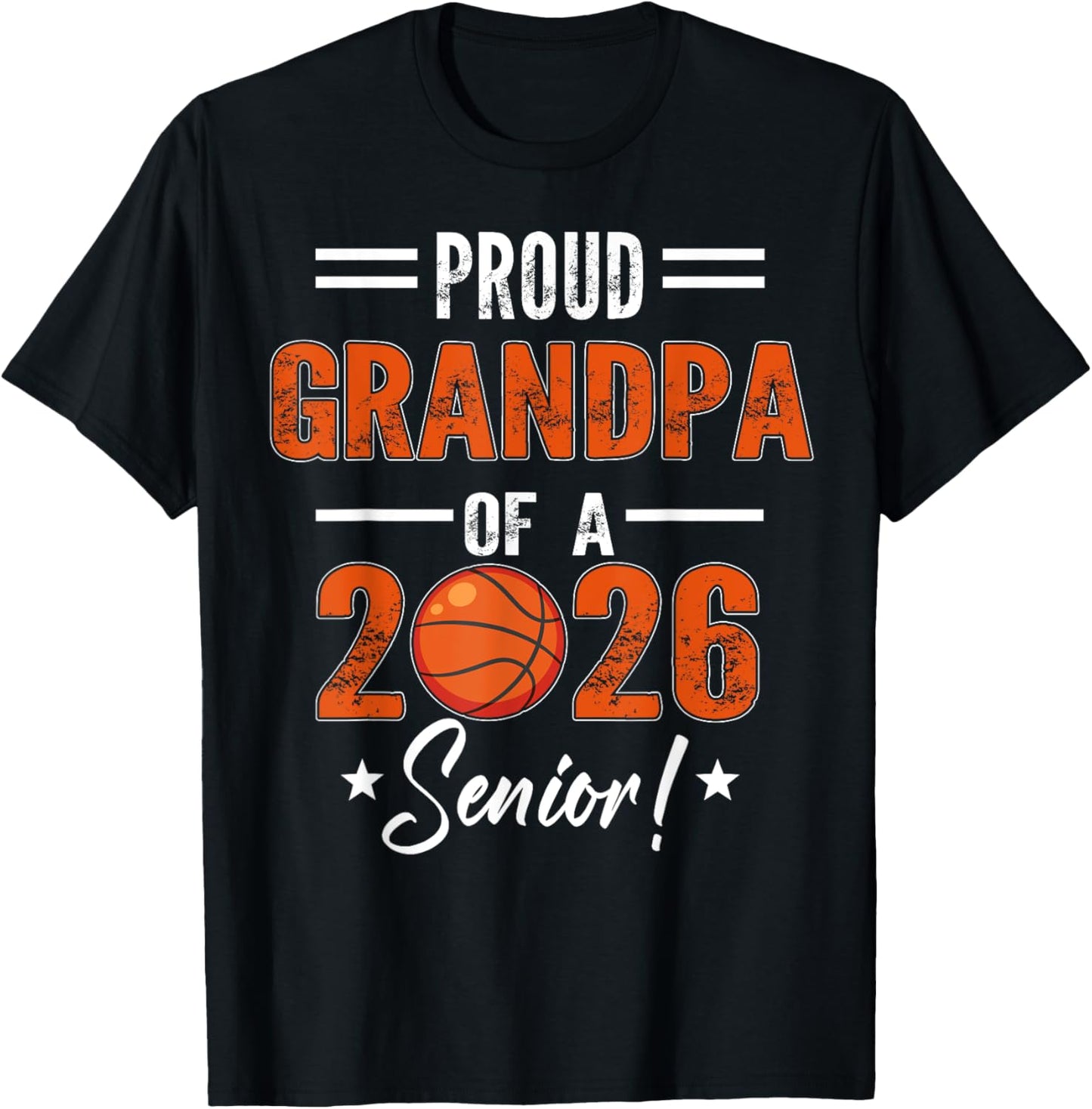 Proud Grandpa of 2026 Senior Basketball Grad T-Shirt by TeeBrew