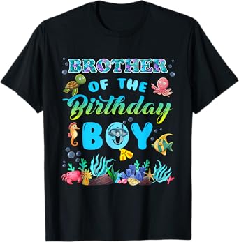 Brother Of The Birthday Boy Sea Fish Ocean Animals Aquarium T-Shirt