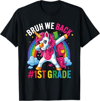 Bruh We Back 1st Grade First Day Of School Back To School T-Shirt
