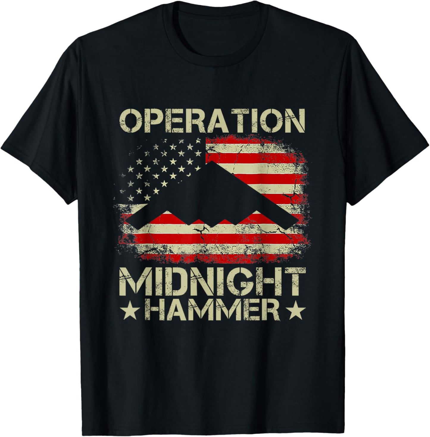 Retro Operation Midnight Hammer with American Flag T-Shirt