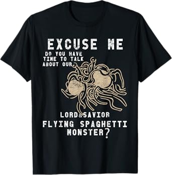 Our Lord & Savior Flying Spaghetti Monster FSM Funny parody