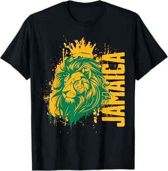 Vintage Jamaica Lion Jamaican Men Women Kids Jamaican Lion T-Shirt