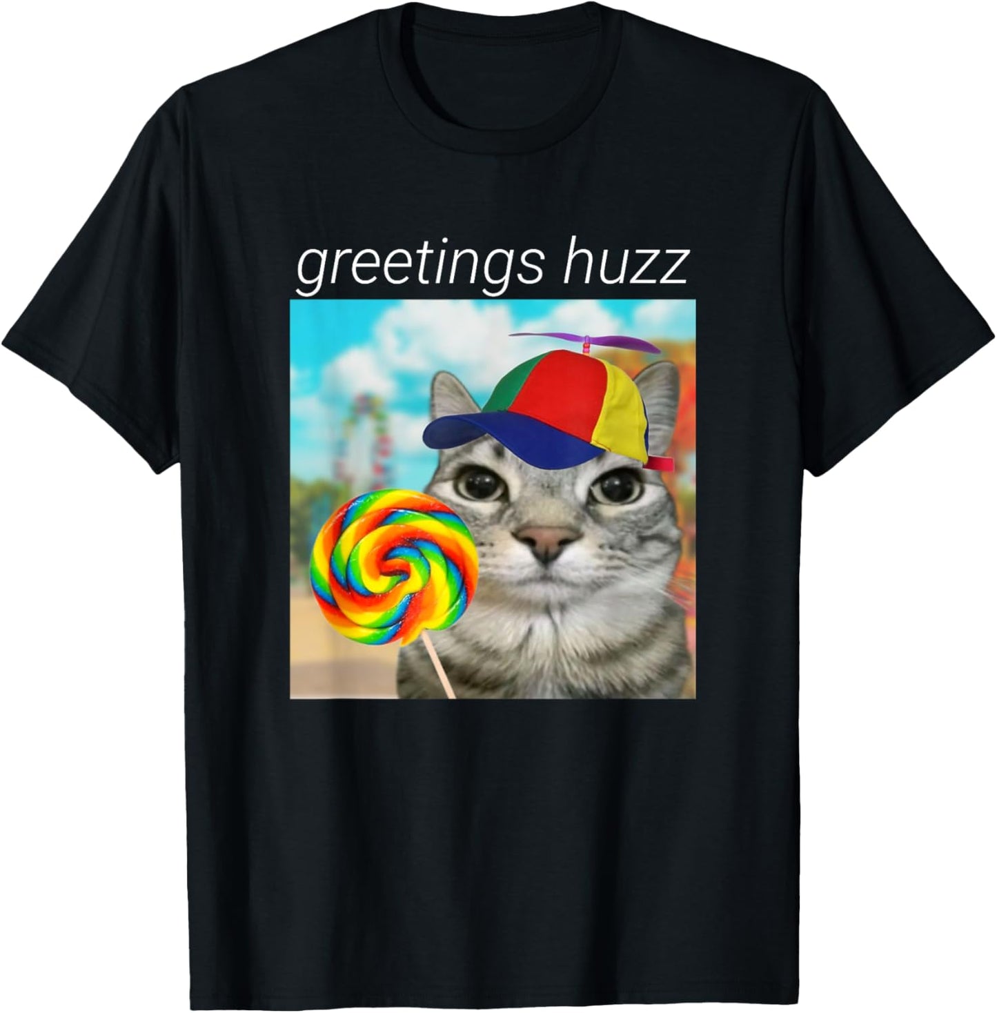 greetings huzz funny gen z gen alpha slang meme T-Shirt