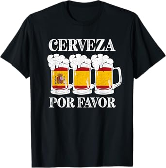 Cerveza Por Favor Funny Spain Party Spanish Beer Festival T-Shirt