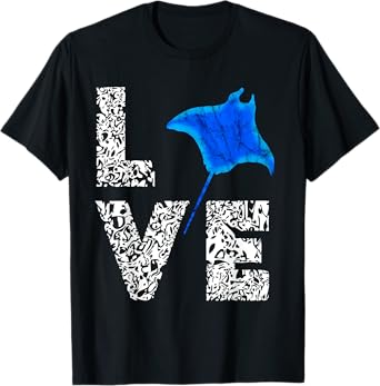 Manta Ray Stingray Sea Ocean Creatures Animals Lovers T-Shirt