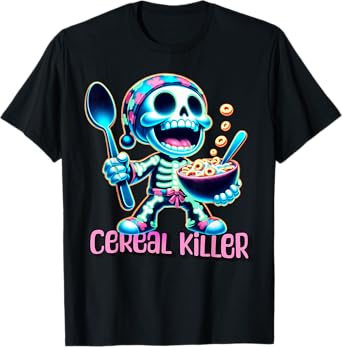 Halloween Costume Cereal Killer Funny Breakfast Cereal Lover T-Shirt