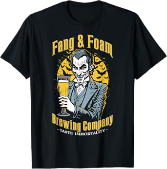 Halloween Beer Funny Gothic Count Dracula Vampire Brewing T-Shirt