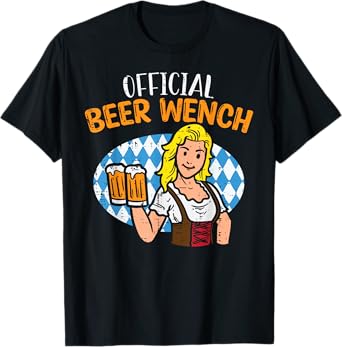 Official Beer Wench Funny German Bavarian Oktoberfest Women T-Shirt
