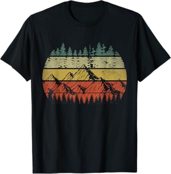 Wildlife Trees Outdoors Nature Retro Forest T-Shirt