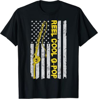 Reel Cool G-Pop American Funny Fishing Flag gift for G-Pop T-Shirt
