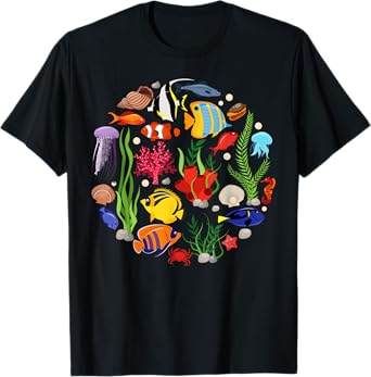 Cute Sea Animal Oceans Clownfish Aquarium Toddler Boy Girl T-Shirt