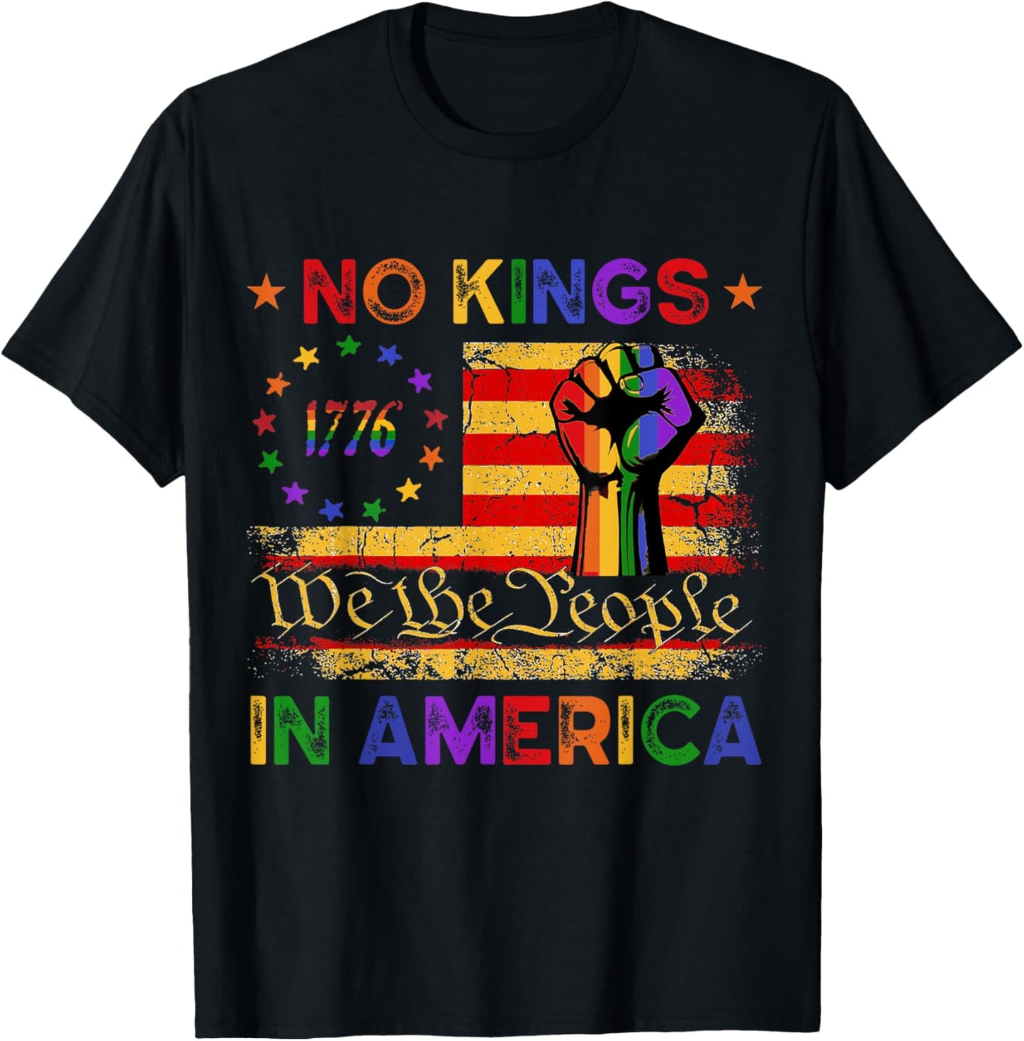 No Kings In America We The People Political Shirt Men Women T-shirt