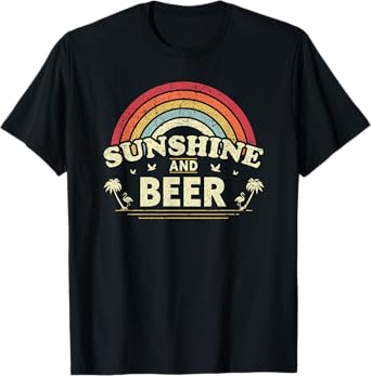 Beer Sunshine and Beer Shirt Vintage T-Shirt for Men Women