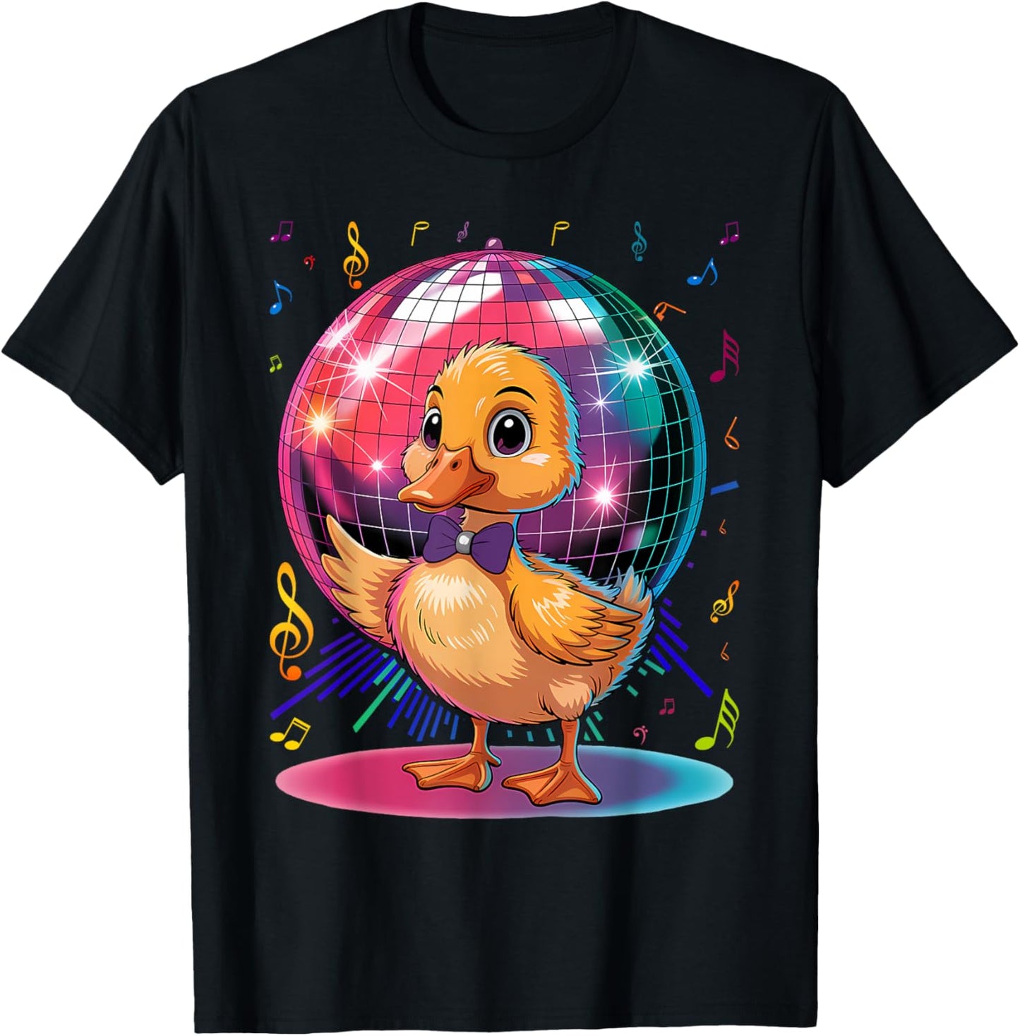 Rubber Duck Disco Dancing Disco Ball Music Rubber Duckie T-Shirt